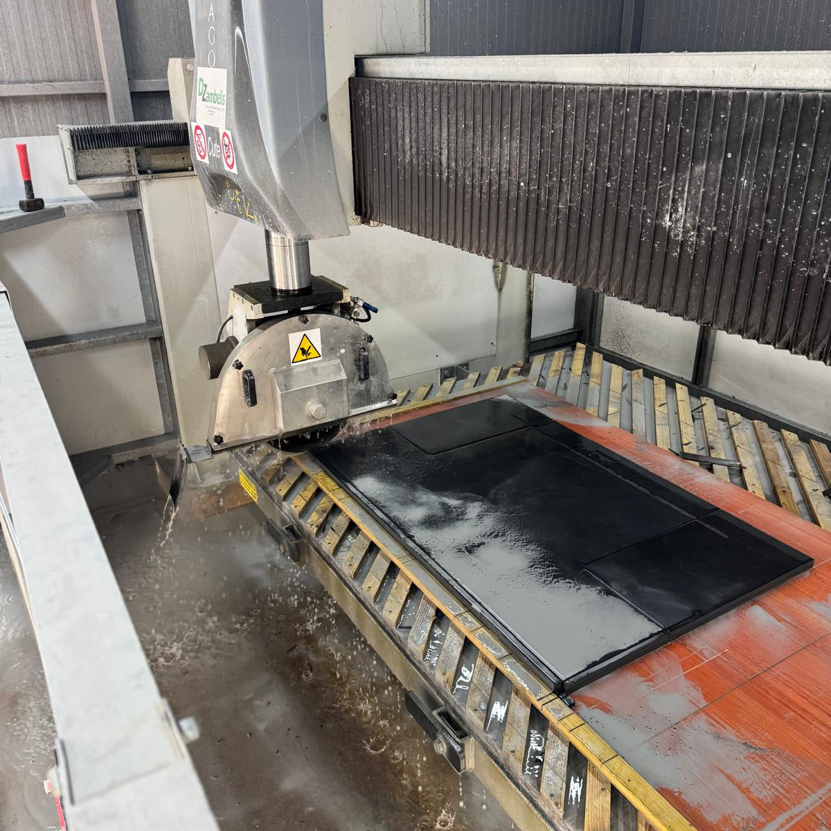 Black Honed Granite Hearth – Cut to Size and Shape