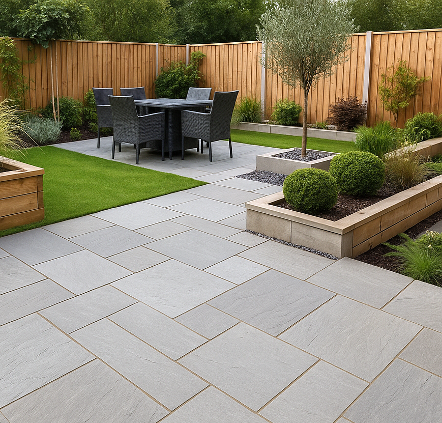 Kandla Grey Sandstone Paving