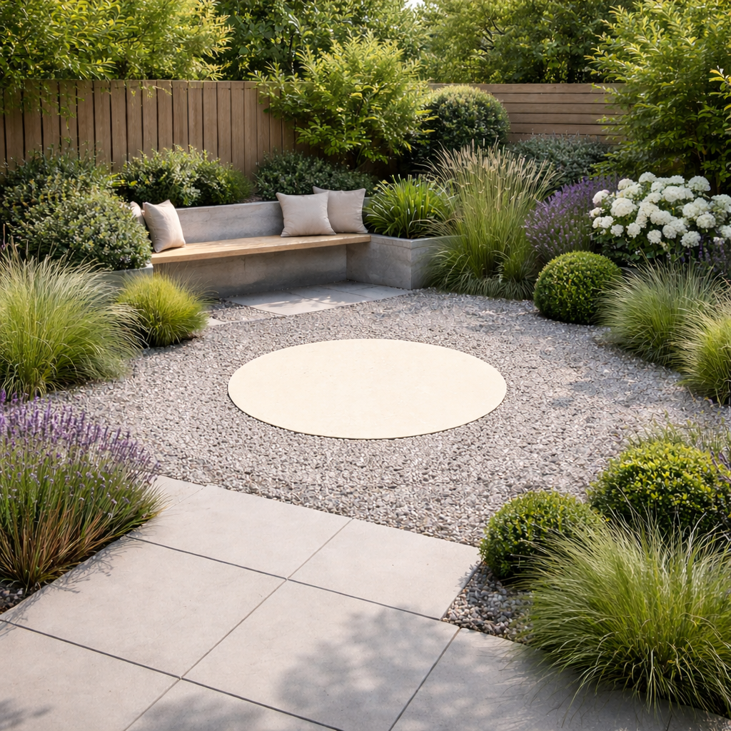 Portland Ice - Porcelain Paving Circle