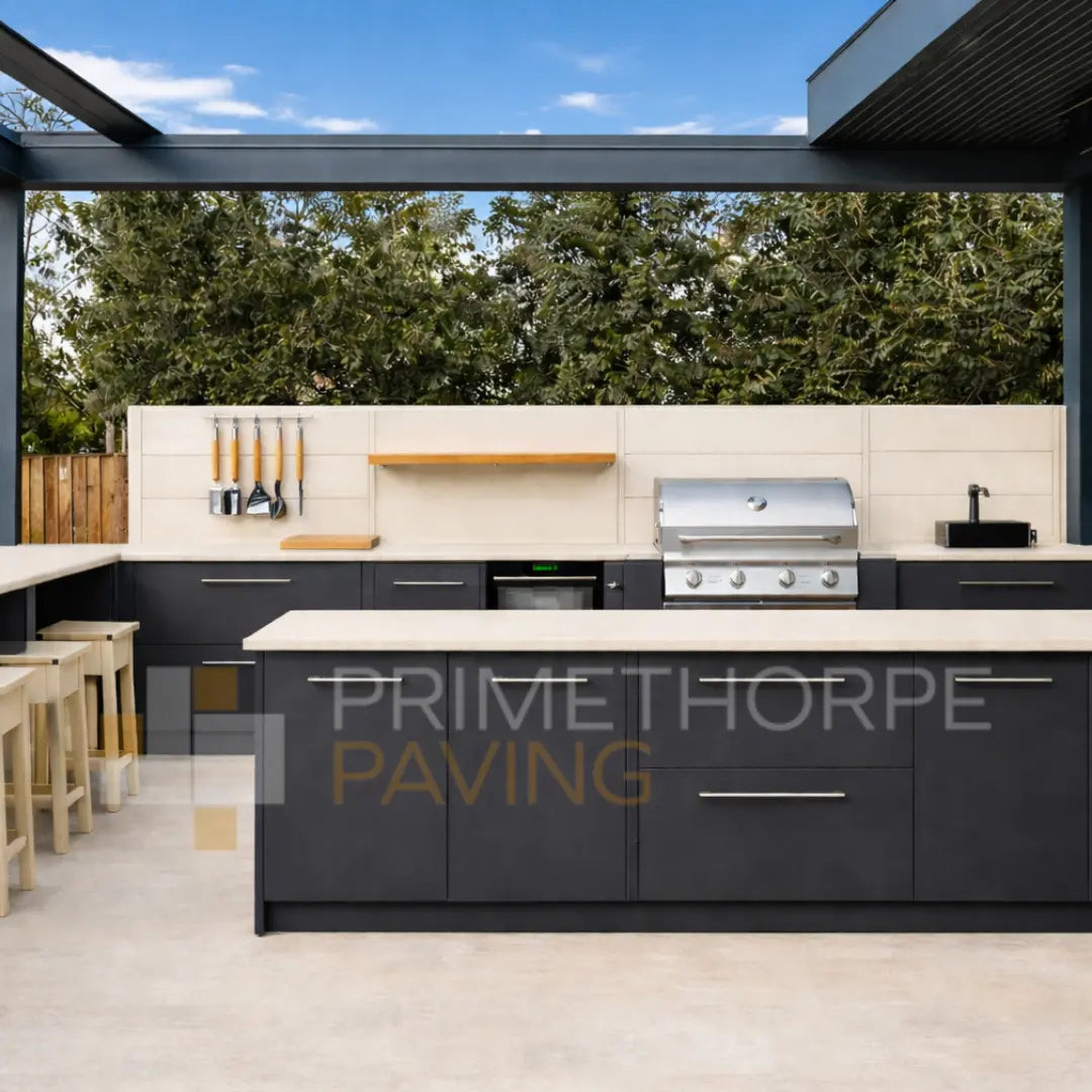 Porcelain - Cream Outdoor Kitchen Worktop - Ready Made - 1800x800mm