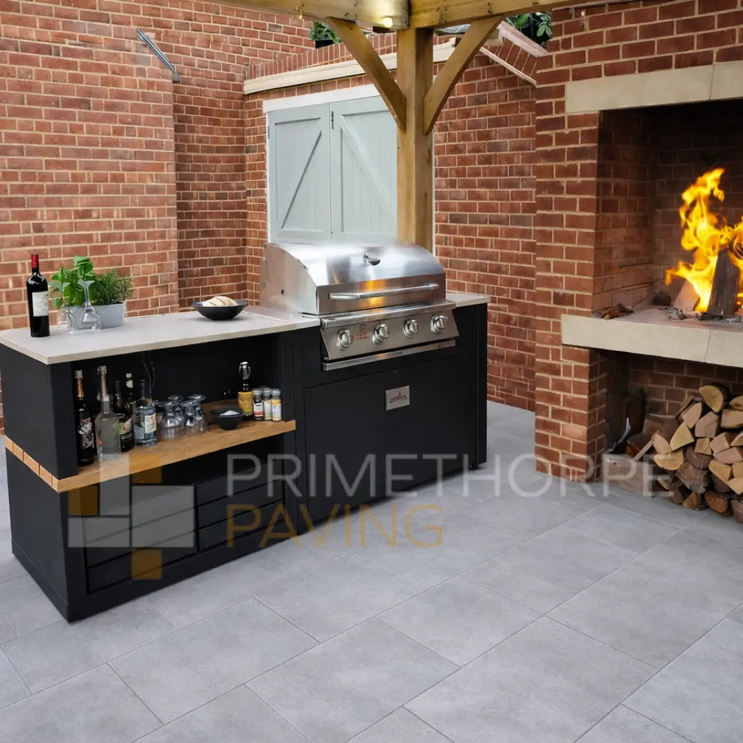 Porcelain - Grey Outdoor Kitchen Worktop - Ready Made - 1800x800mm