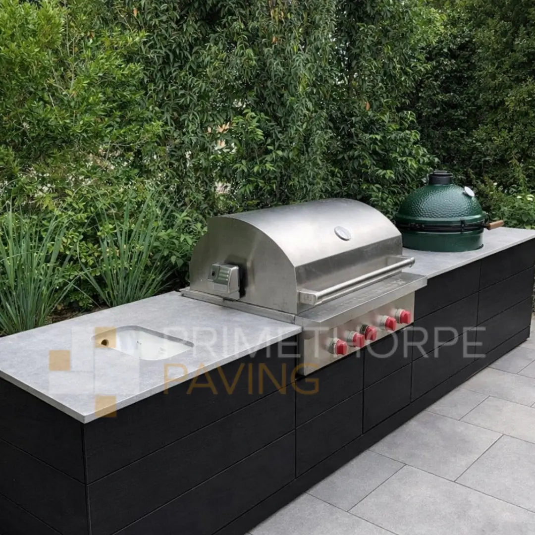 Porcelain - Grey Outdoor Kitchen Worktop - Ready Made - 1800x800mm