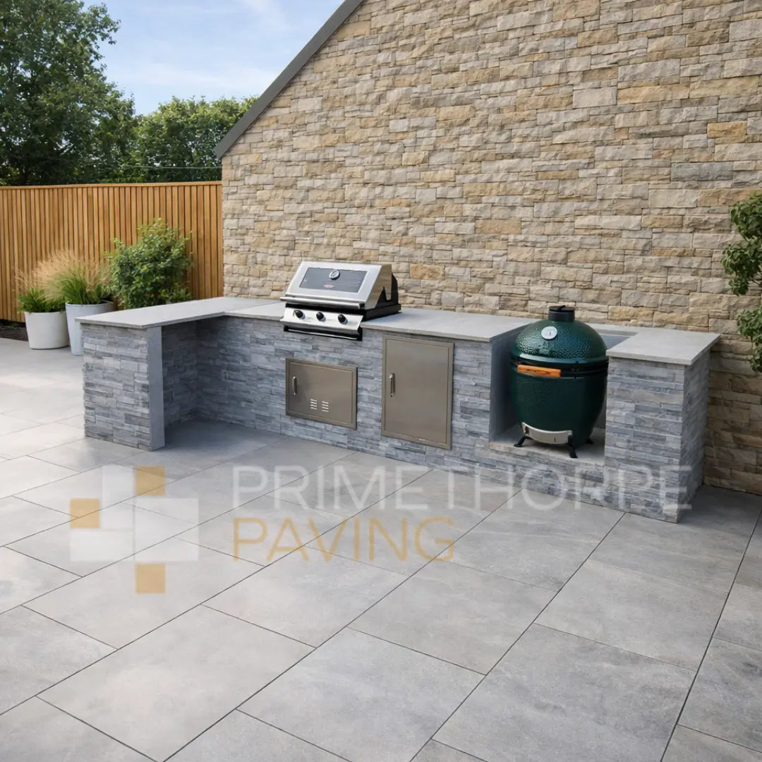 Porcelain – Grey – Outdoor Kitchen Worktop – Custom Size (Rectangular)