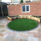 Image of a completed outdoor space with Primethorpe Artificial Turf, showcasing its natural and realistic appearance. This premium-grade artificial grass is a durable and long-lasting choice for any landscaping project.