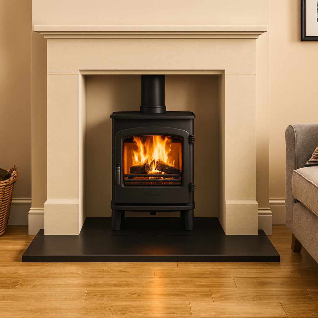Black Honed Granite Hearth – Cut to Size and Shape