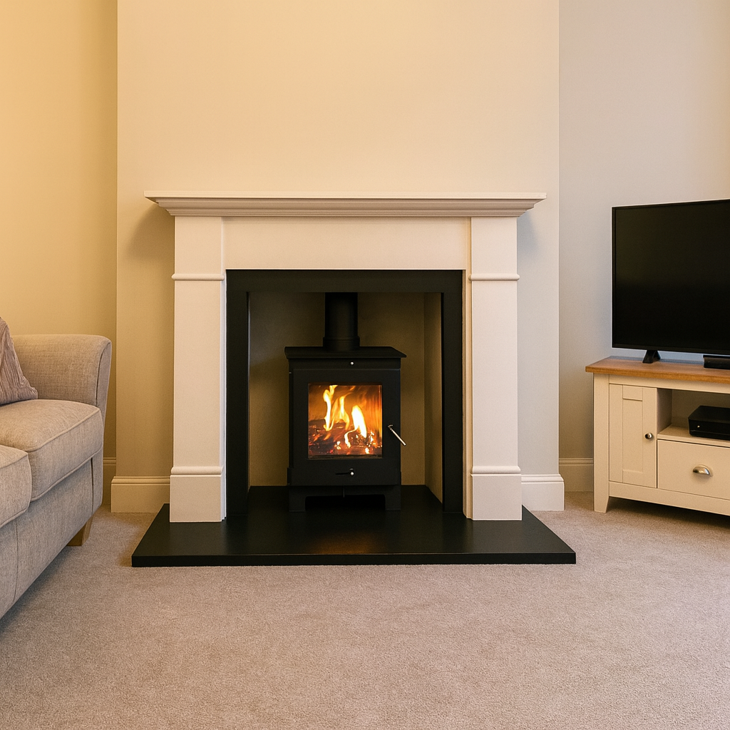 Honed Black Granite Hearth – Standard Rectangle Cut to Size