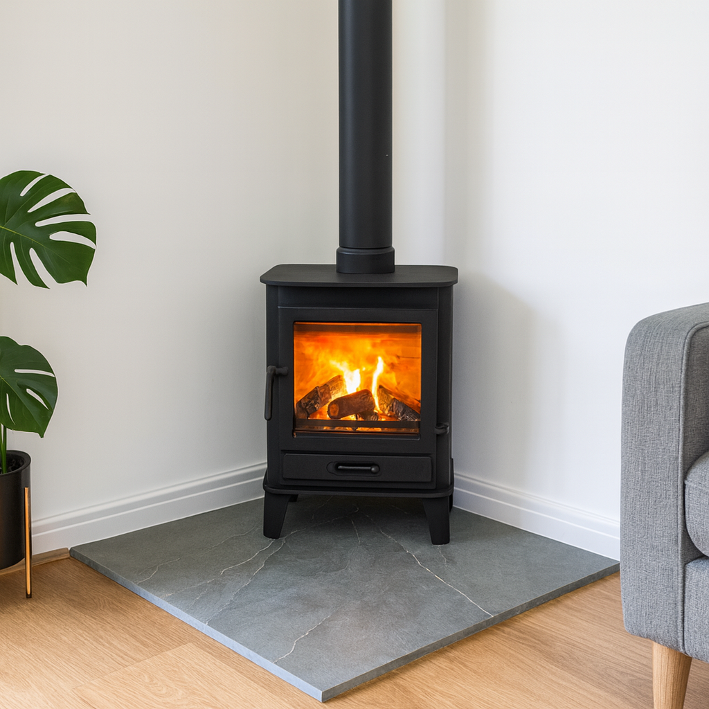 Grey Riven Slate Hearth – Cut to Size and Shape