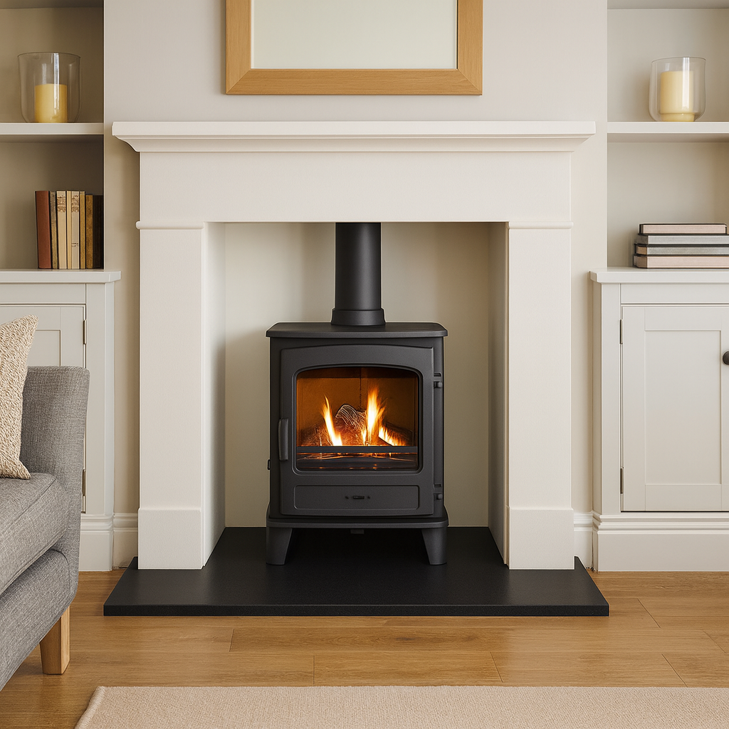 Honed Black Granite Hearth – Standard Rectangle Cut to Size