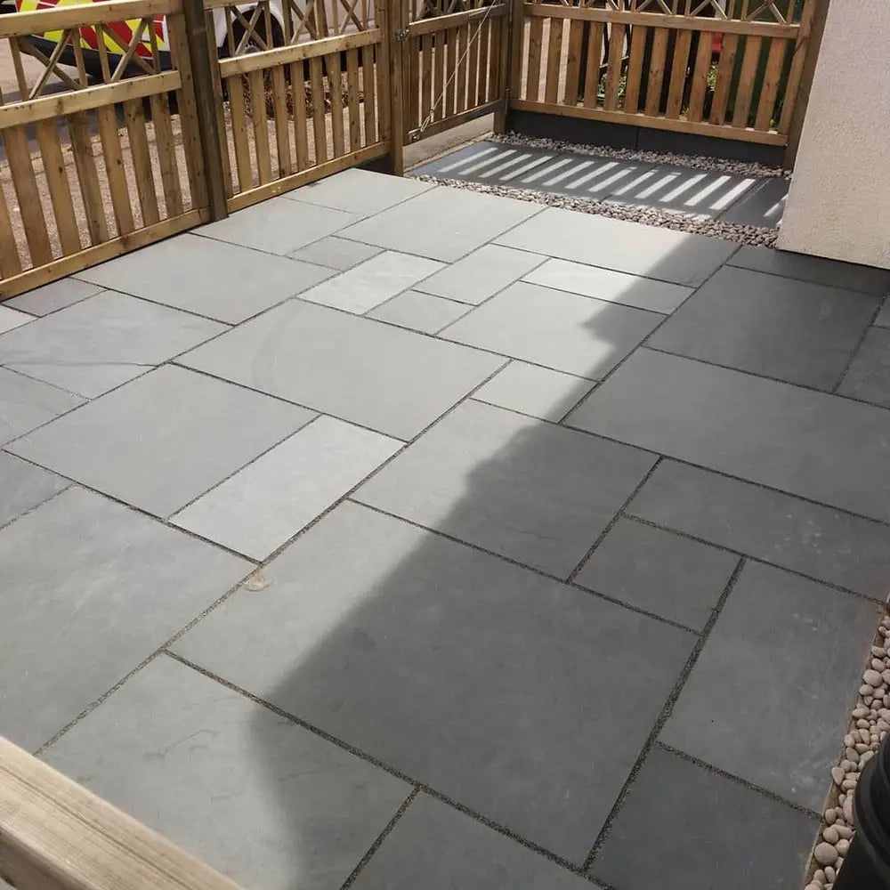 Brazilian slate paving slabs used for outdoor flooring