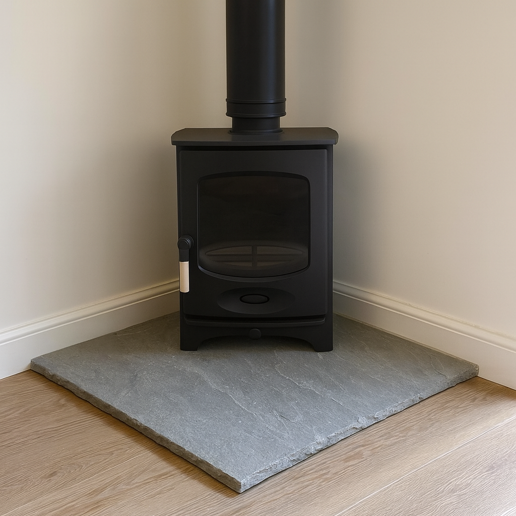 Riven Grey Sandstone Hearth – Standard Rectangle Cut to Size