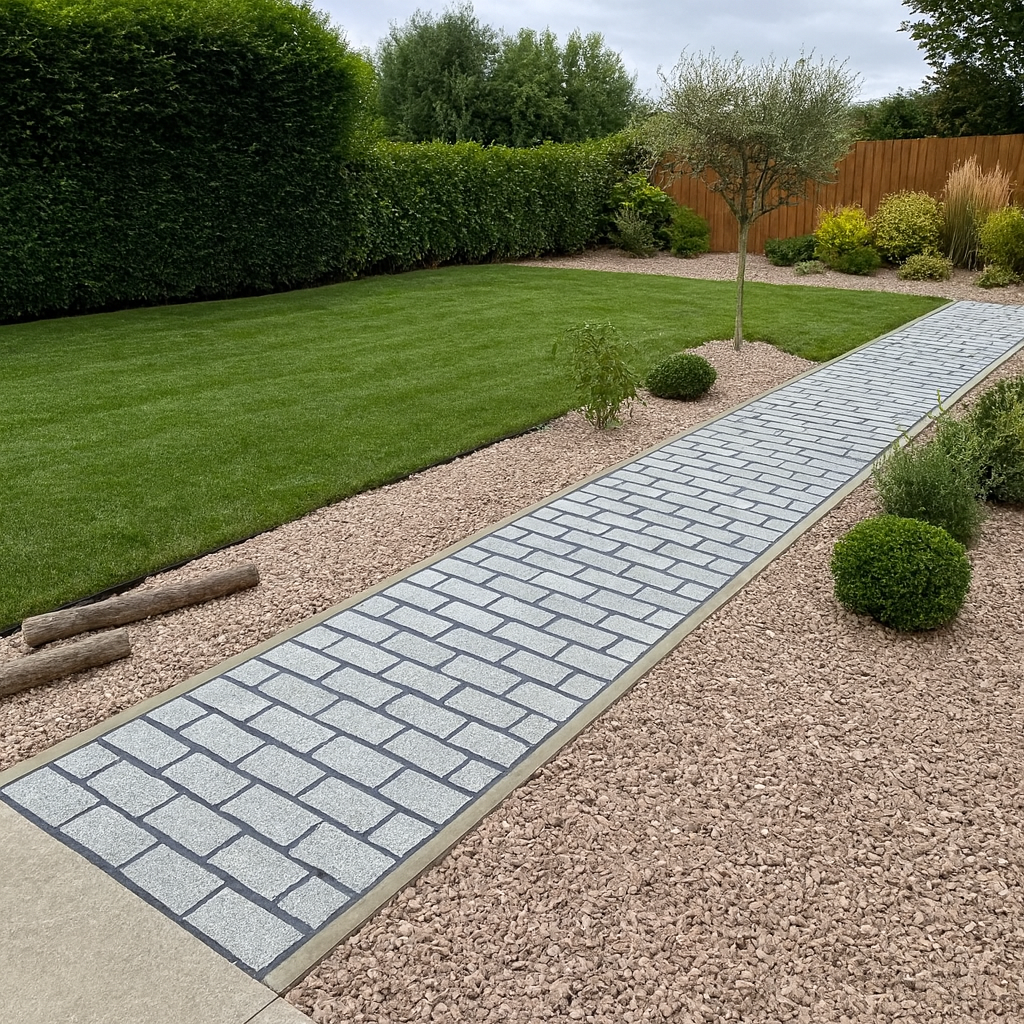 Silver Grey Granite Cobble Setts - 200x100mm