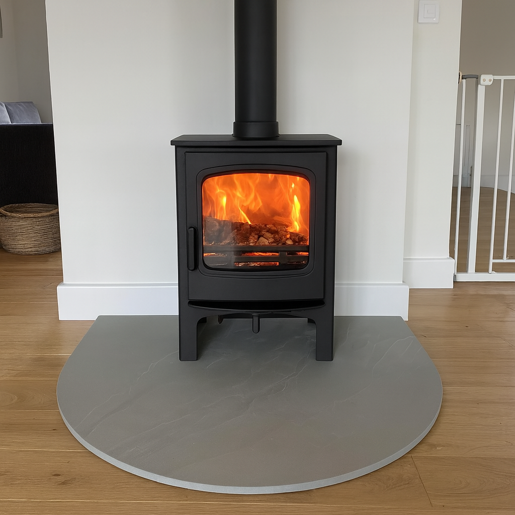 Riven Grey Slate Hearth – Bespoke Cut to Size & All Shapes