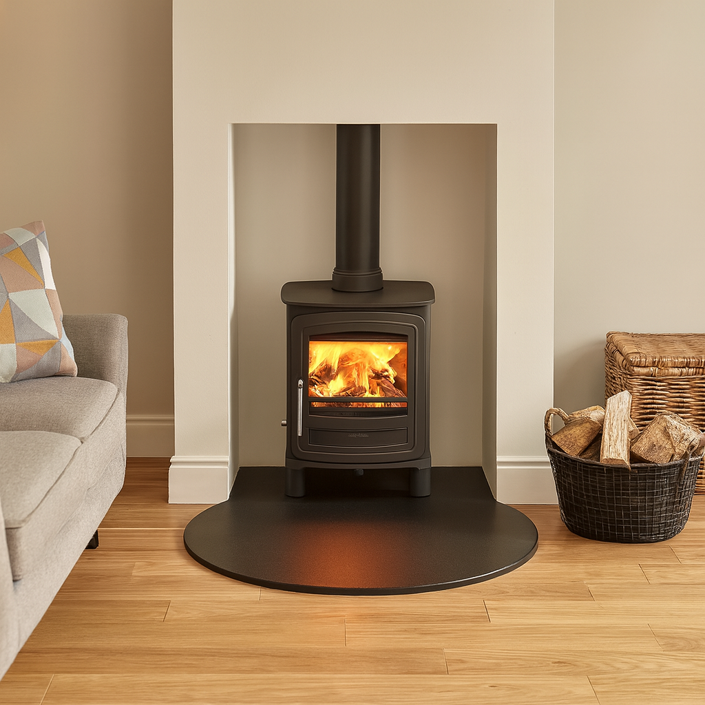 Black Honed Granite Hearth – Cut to Size and Shape