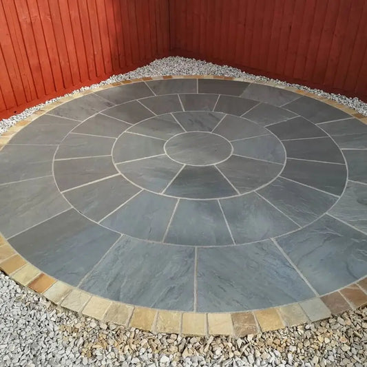 Kandla Grey Sandstone - 2.85M Circle Kit Paving Circles