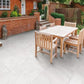 Stone Rock White Outdoor Porcelain Paving Slabs - R11 Anti-Slip Tiles Lawn & Garden