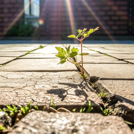 How do you stop weeds growing between your paving slabs?