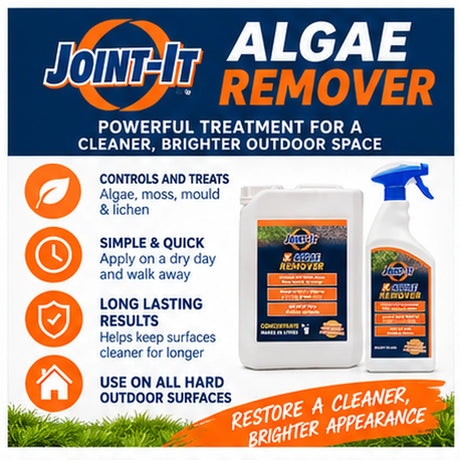 Joint-It Algae Remover – Patio, Paving & Outdoor Surface Cleaner – 1L & 5L