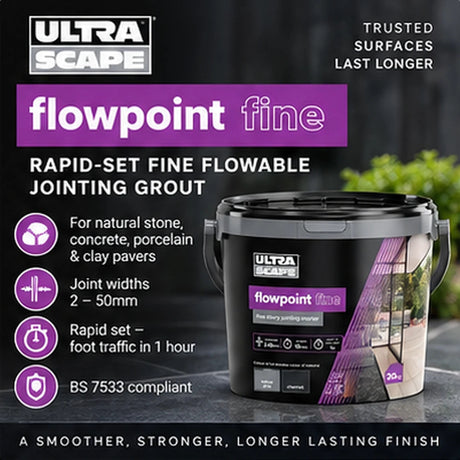 UltraScape Flowpoint Fine Rapid Set Paving Grout – 17kg