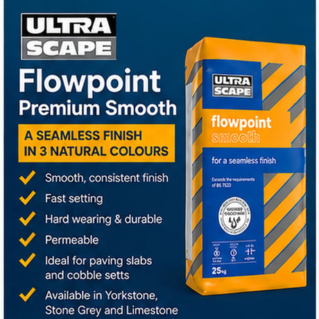 UltraScape Flowpoint Premium Smooth Rapid Setting Paving Grout – 25kg