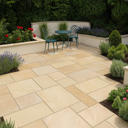Fossil Mint Sandstone Paving