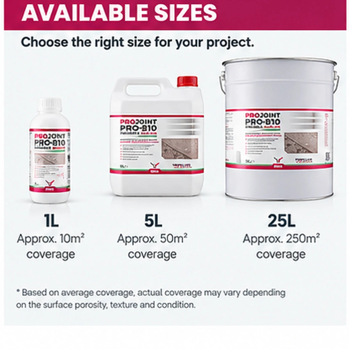 ProJoint PRO-810 Invisible Natural Stone & Paving Sealer – Solvent Based – 1L, 5L & 25L