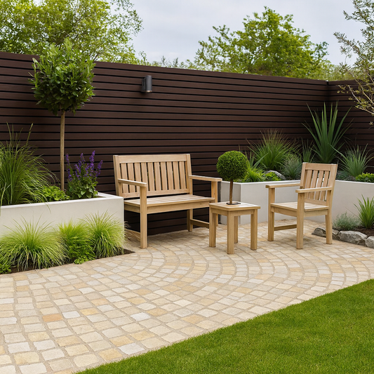 Fossil Mint Sandstone Cobble Setts - 100x100mm
