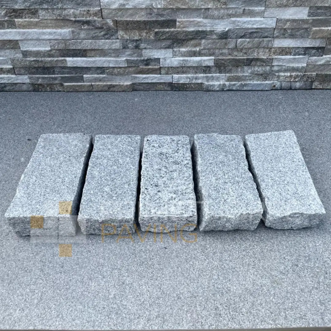 Silver Grey Granite Cobble Setts - 200x100mm