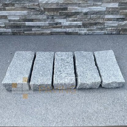 Silver Grey Granite Cobble Setts - 200x100mm