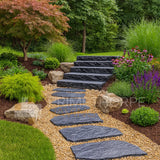 Black Limestone - Rustic Dressed Steps