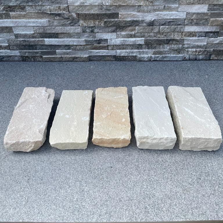 Fossil Mint Sandstone Cobble Setts - 200x100mm
