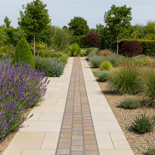 Raj Green Sandstone Cobble Setts - 100x100mm