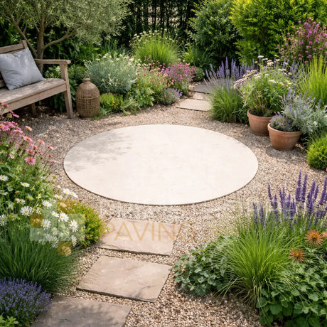 Portland Ice - Porcelain Paving Circle