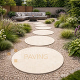 Portland Ice - Porcelain Paving Circle