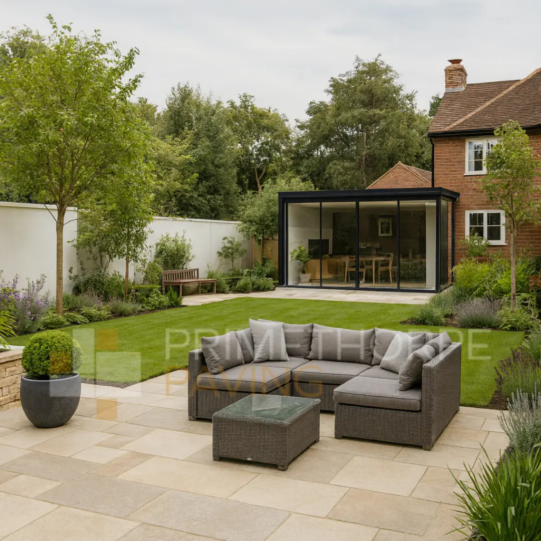 Yellow Limestone Paving