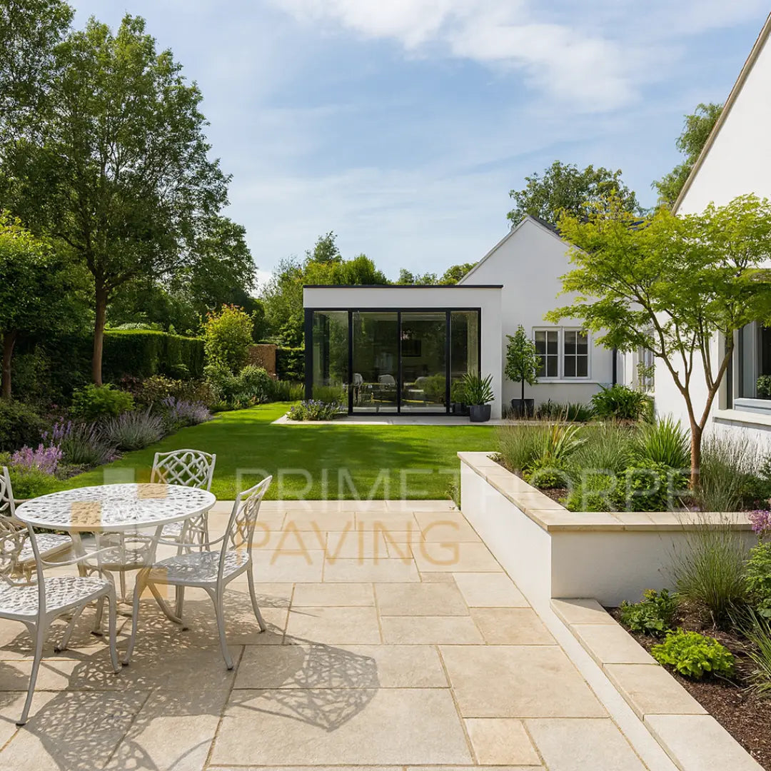 Yellow Limestone Paving