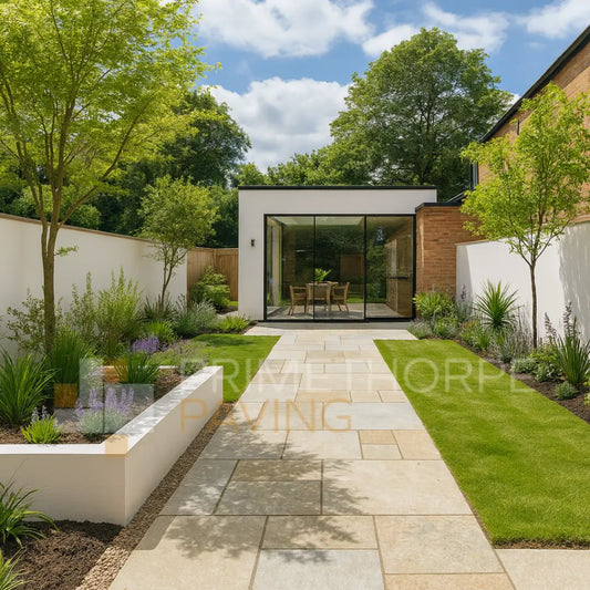 Yellow Limestone Paving