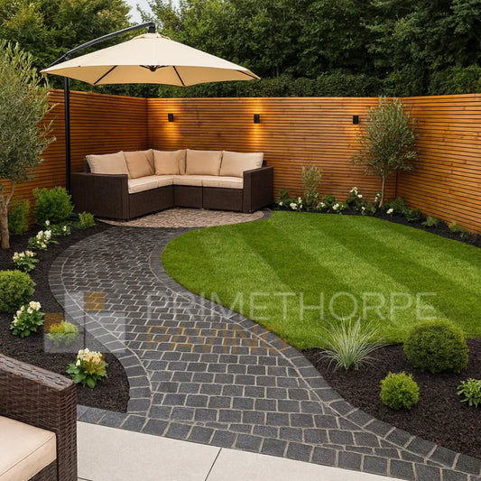 Kota Black Limestone Cobble Setts - 100x100mm