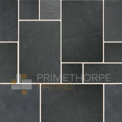 Kota Black Limestone Paving
