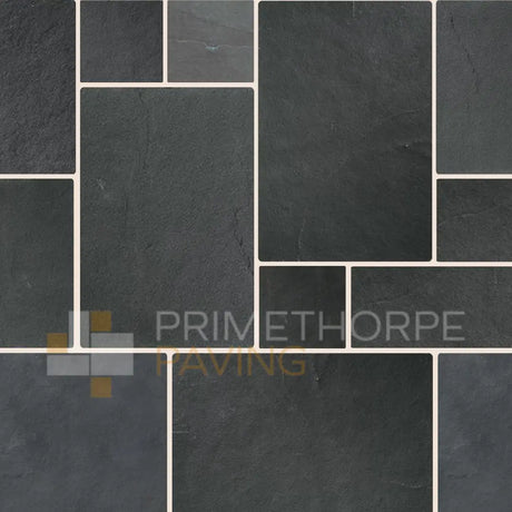 Kota Black Limestone Paving