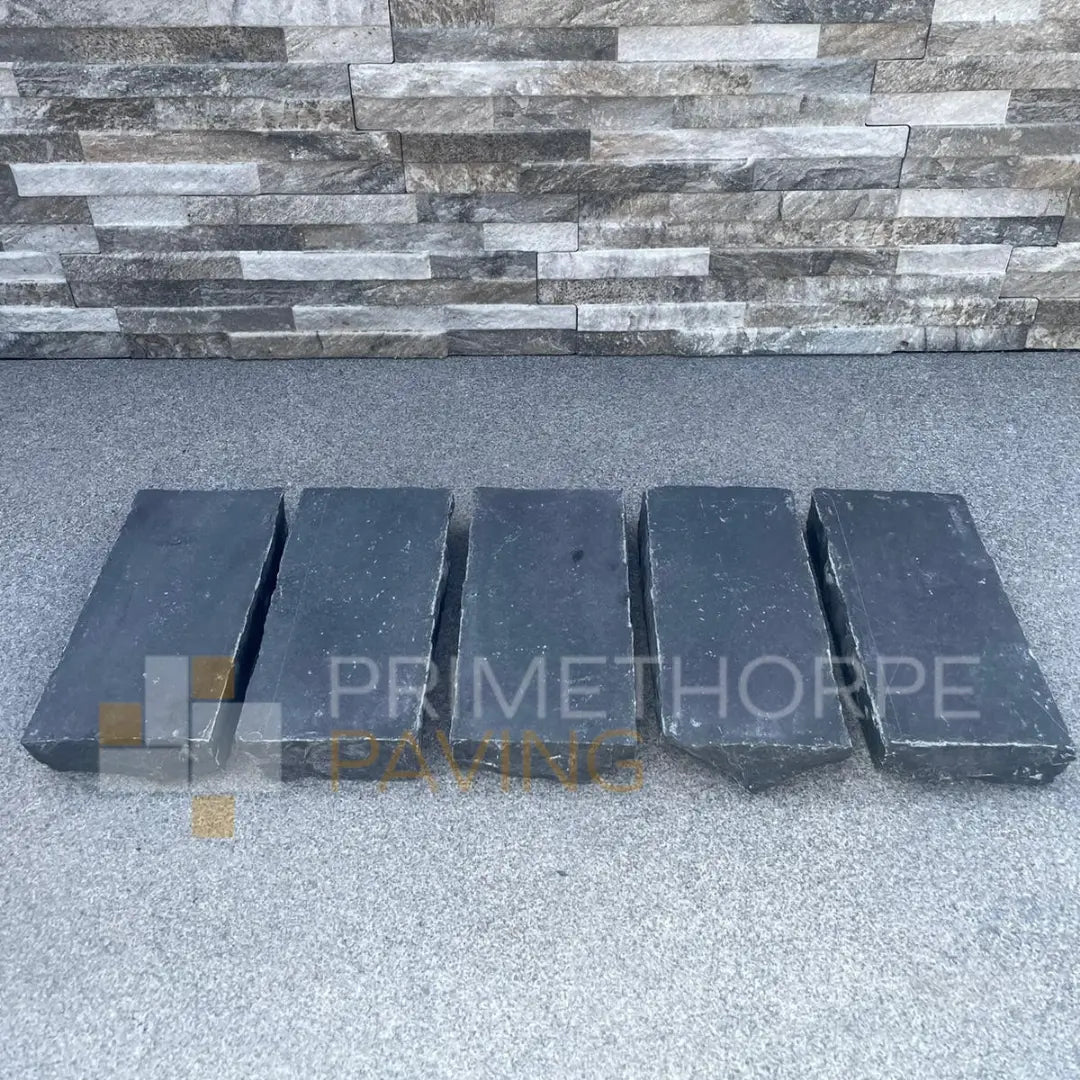 Kota Black Limestone Cobble Setts - 200x100mm