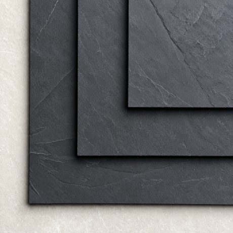 Riven Black Slate Hearth – Bespoke Cut to Size & All Shapes