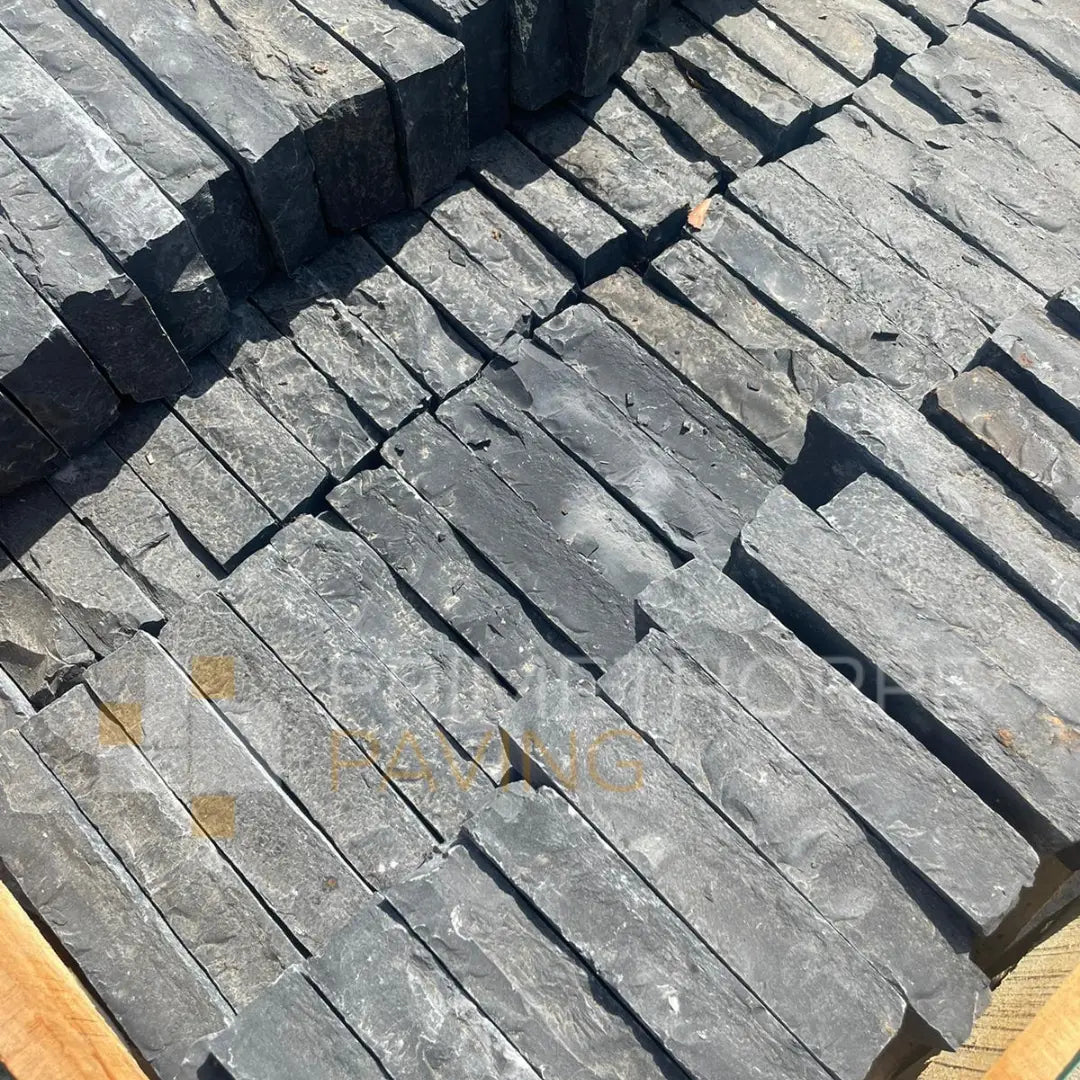 Kota Black Limestone Cobble Setts - 200x100mm