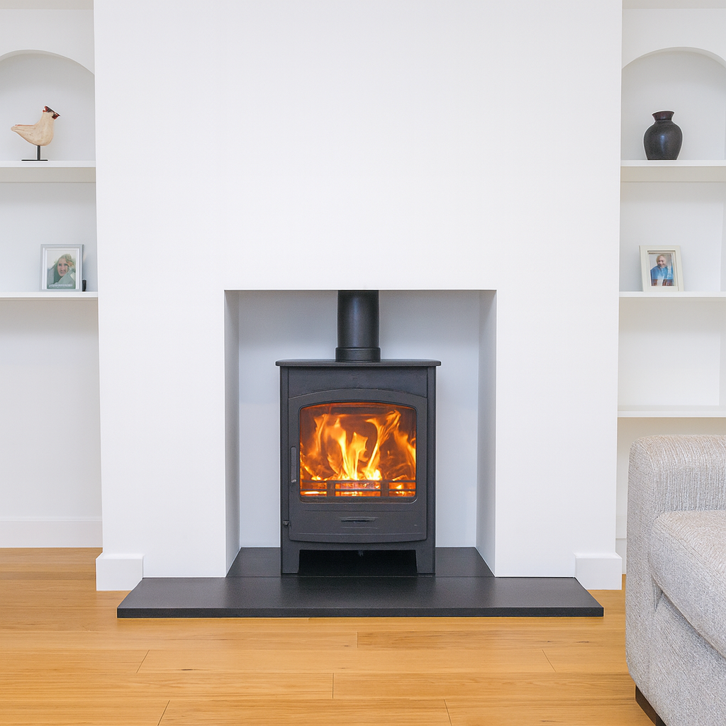 Black Honed Granite Hearth – Cut to Size and Shape