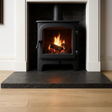 Riven Black Limestone Hearth – Standard Rectangle Cut to Size