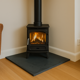 Honed Black Slate Hearth – Bespoke Cut to Size & All Shapes