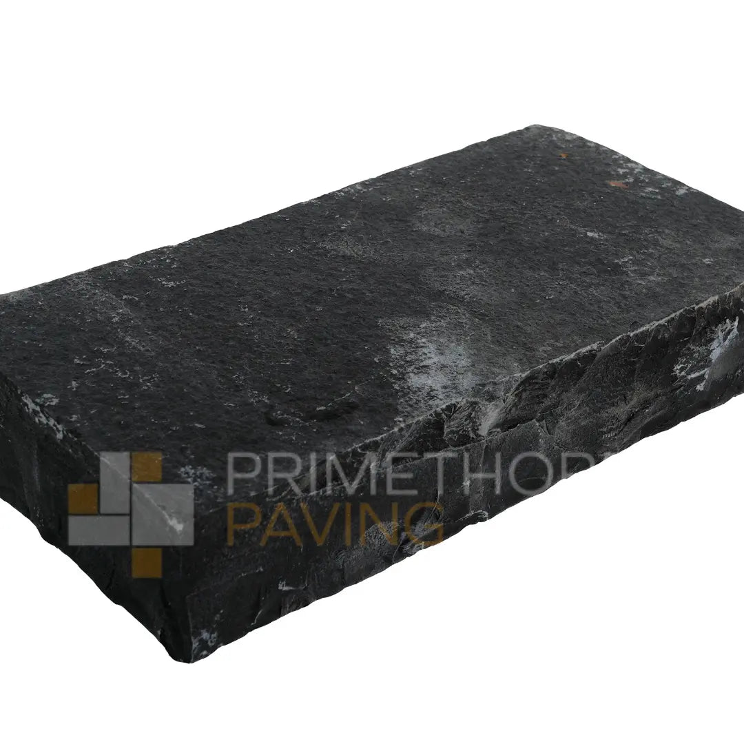 Kota Black Limestone Cobble Setts - 200x100mm