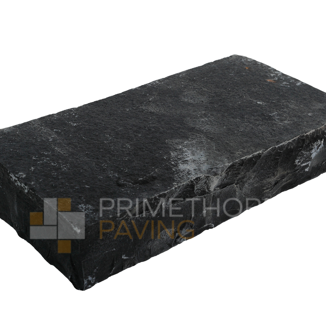 Kota Black Limestone Cobble Setts - 200x100mm
