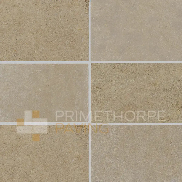 Beige porcelain paving close-up texture