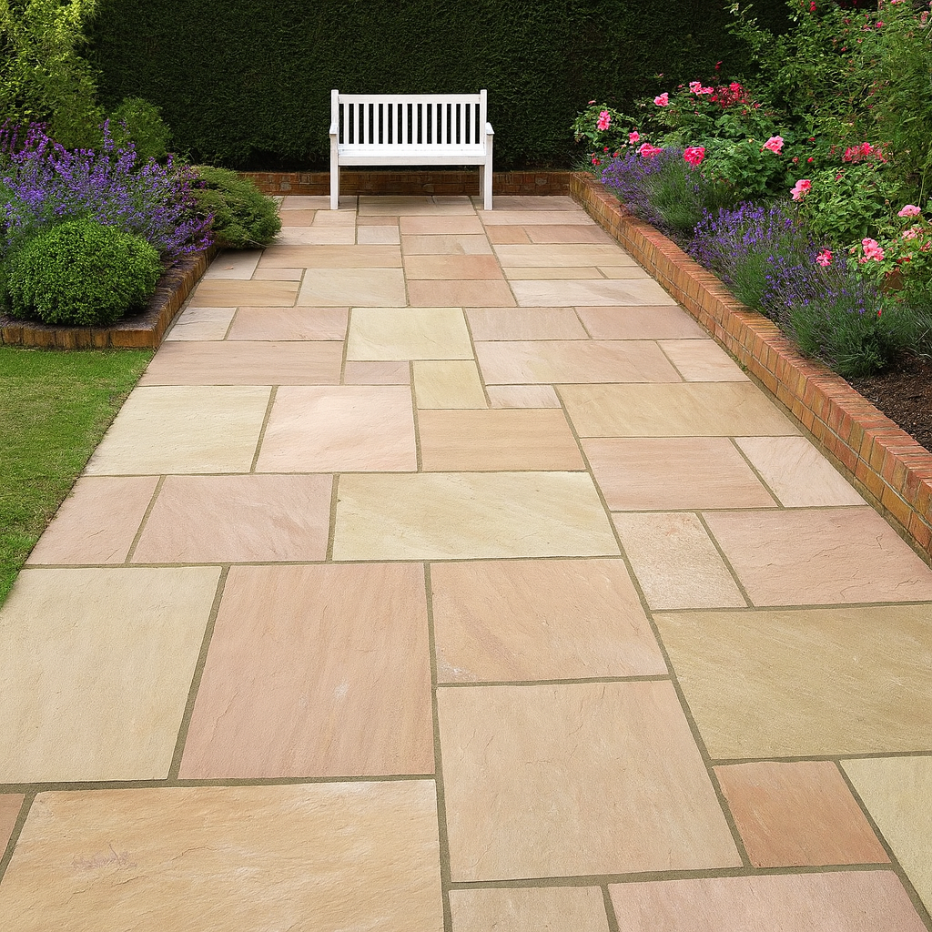Fossil Mint Sandstone Paving