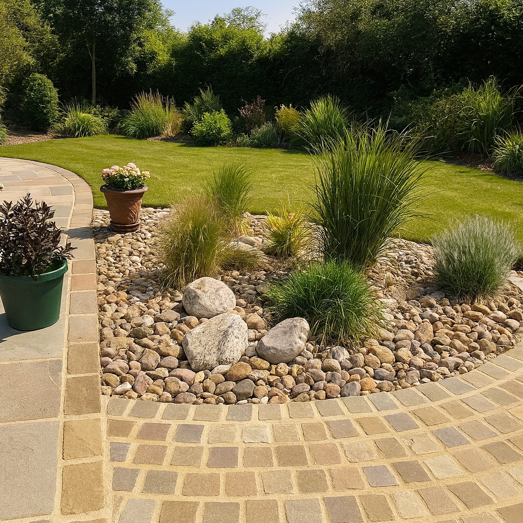 Raj Green Sandstone Cobble Setts - 100x100mm